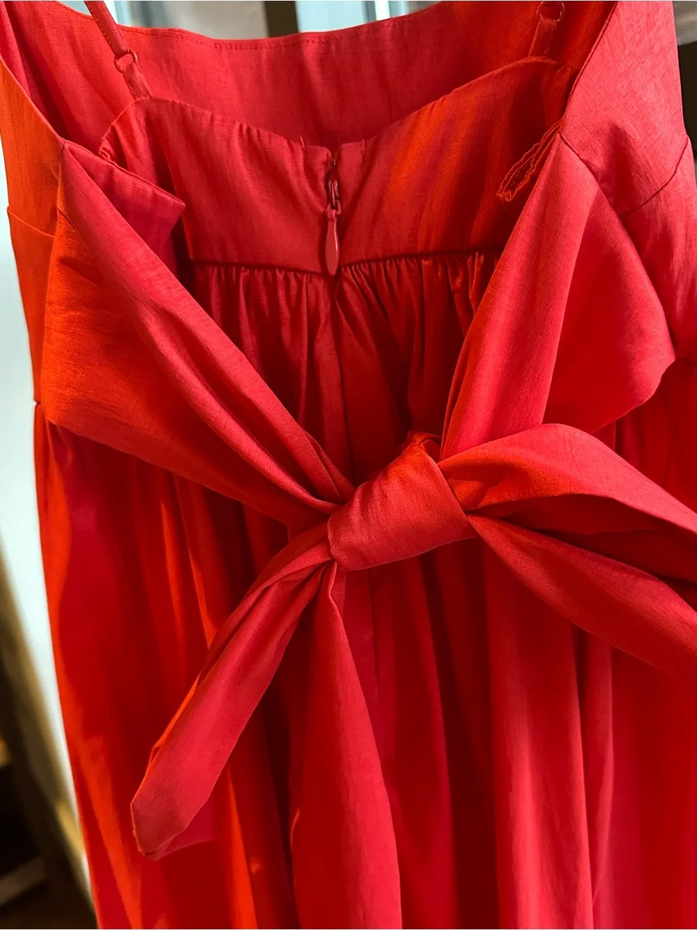Abercrombie & Fitch Red Spaghetti-Strap Tiered Maxi Dress